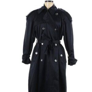 Dark blue trenchcoat